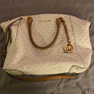 Michael Kors bag. Cream and tan